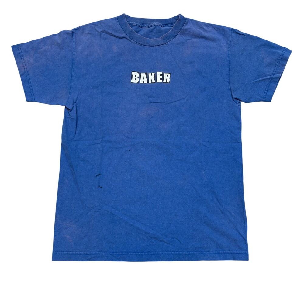 Baker Skateboard Logo Faded Short Sleeve T Shirt Men's Medium Y2K Skater